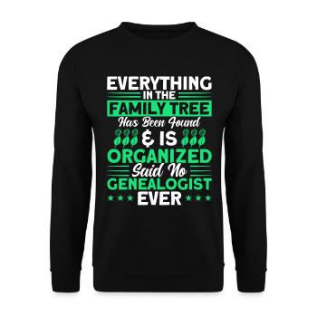 Arbre généalogique Généalogie Cadeau de généalogie - Sweat-shirt Unisexe - noir - Devant - Alina (178cm) & Michal (187cm)