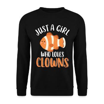 Juste une fille qui aime le poisson-clown Mignon Eau salée - Sweat-shirt Unisexe - noir - Devant - Alina (178cm) & Michal (187cm)