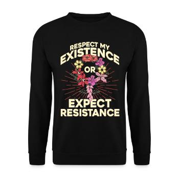 Women's rights Empowerment Feminist - Unisex Sweatshirt - black - Front - Alina (178cm) & Michal (187cm)