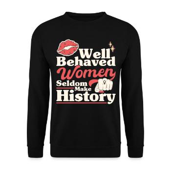 Women's Rights Feminist Empowerment - Unisex Sweatshirt - black - Front - Alina (178cm) & Michal (187cm)