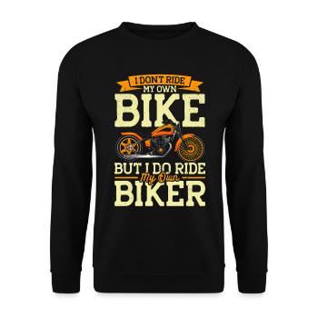 Motorcycle Rider Chopper Motorcycle Gift - Unisex Sweatshirt - black - Front - Alina (178cm) & Michal (187cm)