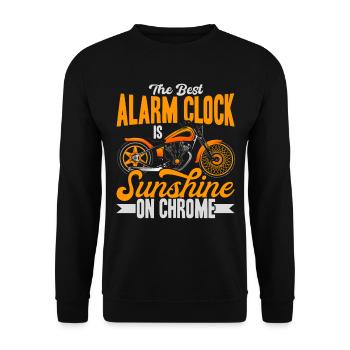 Motorcycle Motorcycle Rider Chopper Gift - Unisex Sweatshirt - black - Front - Alina (178cm) & Michal (187cm)