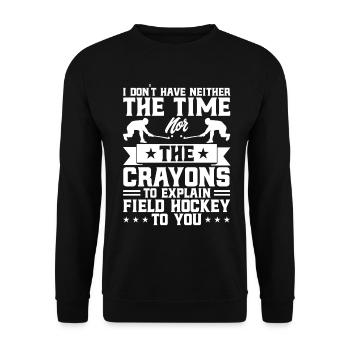 Indoor Field Hockey Team Sports Field Hockey Spie - Unisex Sweatshirt - black - Front - Alina (178cm) & Michal (187cm)