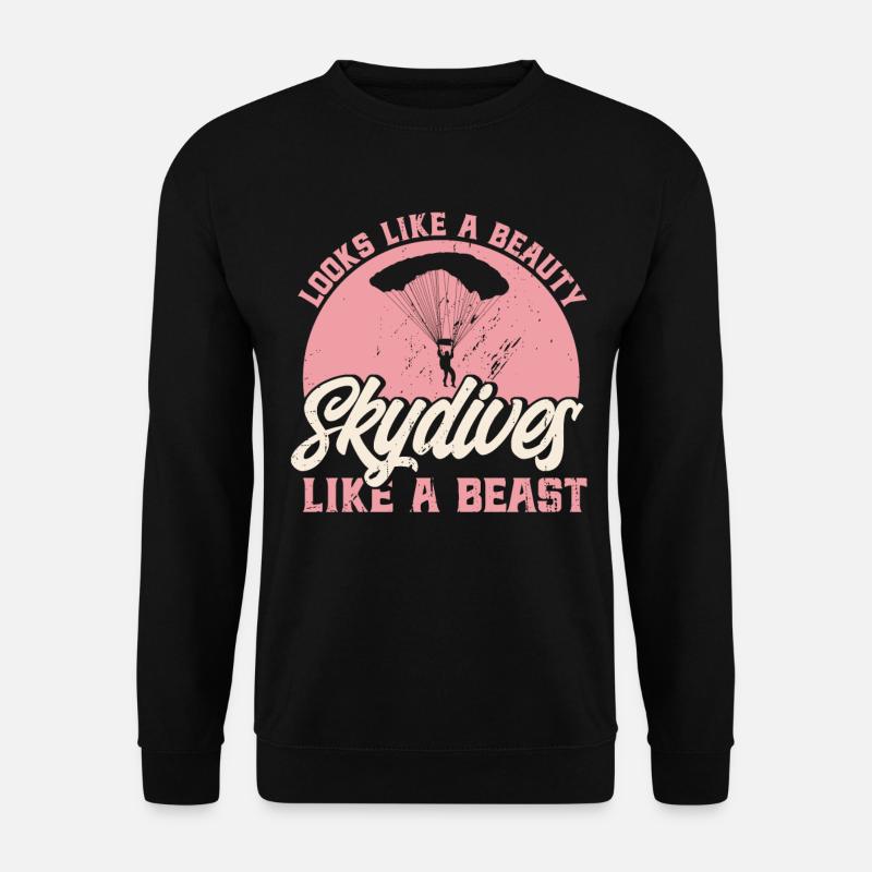 Fallschirmsprung Skydive Skydiver Geschenk - Unisex Pullover - Schwarz