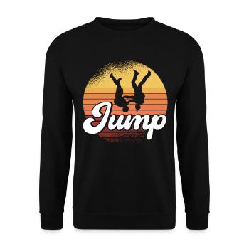 Skydive Skydiving Skydiver Gift - Unisex Sweatshirt - black - Front - Alina (178cm) & Michal (187cm)