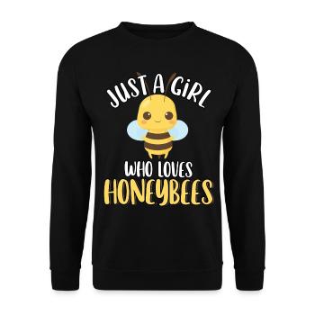 Just A Girl Who Loves Honeybees Cute Funny - Unisex Sweatshirt - black - Front - Alina (178cm) & Michal (187cm)
