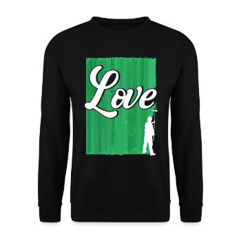 Bautenmaler Maler Farbe mischen Geschenk - Unisex Pullover - Schwarz - Vorne - Alina (178cm) & Michal (187cm)