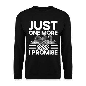 Roller coaster lovers wooden roller coaster amusement par - Unisex Sweatshirt - black - Front - Alina (178cm) & Michal (187cm)
