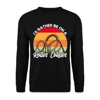 Wooden Roller Coaster Roller Coaster Theme Park Cadeau - Sweat-shirt Unisexe - noir - Devant - Alina (178cm) & Michal (187cm)