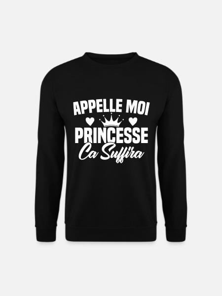 HUMOUR APPELLE MOI PRINCESSE - Sweat-shirt Unisexe - noir