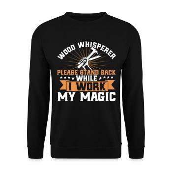 Woodworking Carpenter Woodworker Gift - Unisex Sweatshirt - black - Front - Alina (178cm) & Michal (187cm)