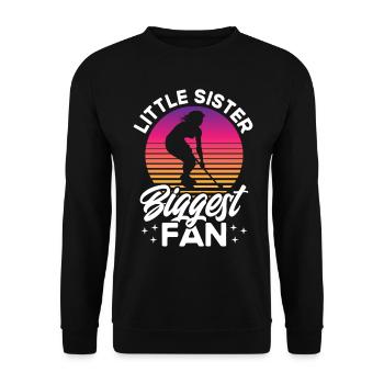 Field Hockey Players Team Sports Halls Feldhoc - Unisex Sweatshirt - black - Front - Alina (178cm) & Michal (187cm)