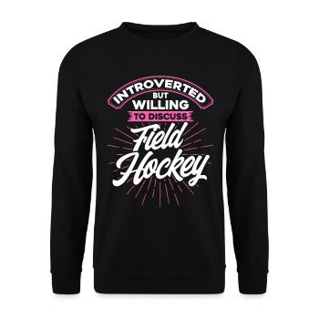 Field Hockey Indoor Field Hockey Field Hockey Players - Unisex Sweatshirt - black - Front - Alina (178cm) & Michal (187cm)