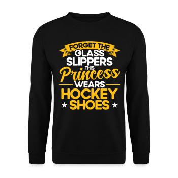 Field hockey game indoor field hockey team sports - Unisex Sweatshirt - black - Front - Alina (178cm) & Michal (187cm)