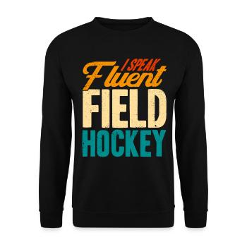 Team Sports Field Hockey Field Hockey Game History - Unisex Sweatshirt - black - Front - Alina (178cm) & Michal (187cm)