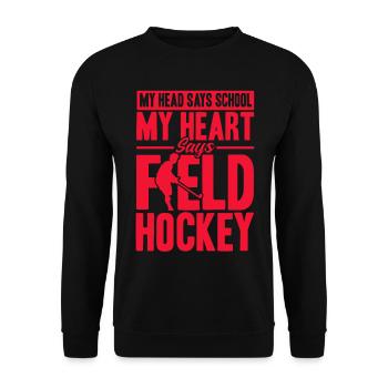 Team Sports Field Hockey Field Hockey Player Ges - Unisex Sweatshirt - black - Front - Alina (178cm) & Michal (187cm)