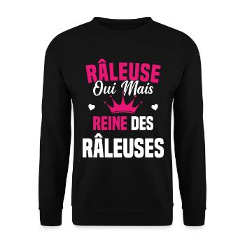Reine des râleuses - Sweat-shirt Unisexe - noir - Devant - Alina (178cm) & Michal (187cm)