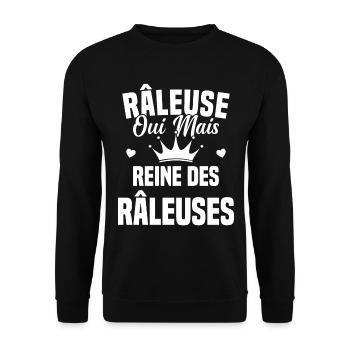 Reine des râleuses - Sweat-shirt Unisexe - noir - Devant - Alina (178cm) & Michal (187cm)