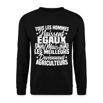 Humour Agricole Meilleur Agriculteur Homme - Sweat-shirt Unisexe - noir - Devant - Alina (178cm) & Michal (187cm)