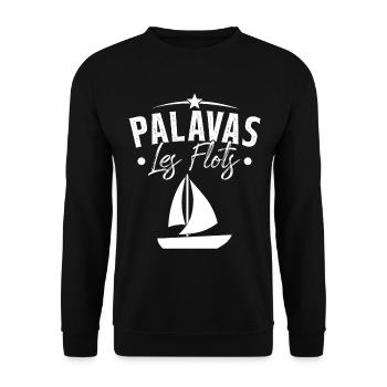 palavas les flots bateau herault cadeau - Sweat-shirt Unisexe - noir - Devant - Alina (178cm) & Michal (187cm)