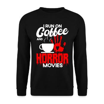 Horror Movie Horror Film Slasher Film Gift - Unisex Sweatshirt - black - Front - Alina (178cm) & Michal (187cm)