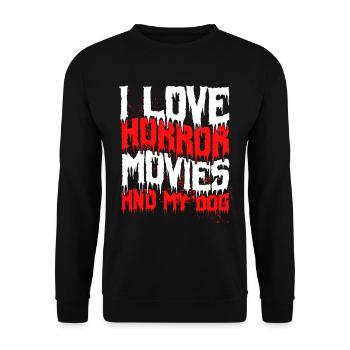 film d’horreur film d’horreur film d’horreur cadeau - Sweat-shirt Unisexe - noir - Devant - Alina (178cm) & Michal (187cm)