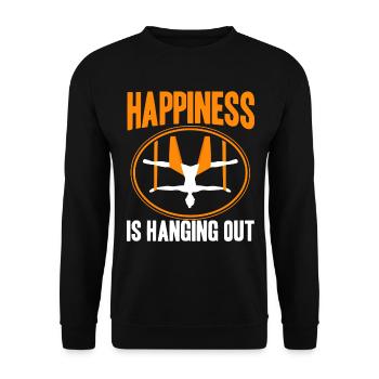 Aerial Silk Aerial Yoga Workout Aerial Acrobats Gesc - Unisex Sweatshirt - black - Front - Alina (178cm) & Michal (187cm)