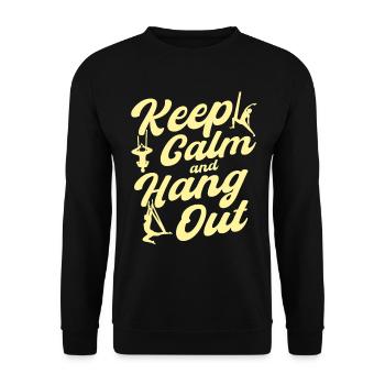 Aerial Yoga Aerial Acrobats Aerial Yoga Gymnasts - Unisex Sweatshirt - black - Front - Alina (178cm) & Michal (187cm)