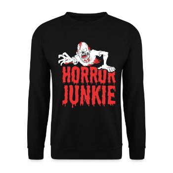Horrorfilm Horrorfilm Gruselfilm Geschenk - Unisex Pullover - Schwarz - Vorne - Alina (178cm) & Michal (187cm)