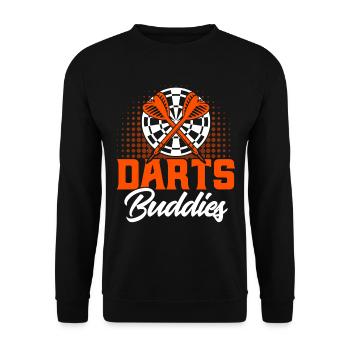 Dartboard Dart Throw Darts Gift - Unisex Sweatshirt - black - Front - Alina (178cm) & Michal (187cm)