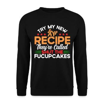 Christmas Bakery Gingerbread Gingerbread Baking Gesc - Unisex Sweatshirt - black - Front - Alina (178cm) & Michal (187cm)