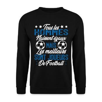 les hommes sont les meilleurs joueurs de football - Sweat-shirt Unisexe - noir - Devant - Alina (178cm) & Michal (187cm)