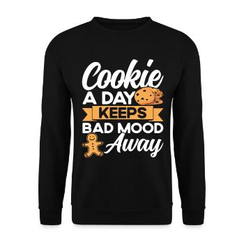 Baking Cookies Christmas Bakery Gingerbread Gesc - Unisex Sweatshirt - black - Front - Alina (178cm) & Michal (187cm)