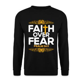 Christian Bible Verse Religious Gift - Unisex Sweatshirt - black - Front - Alina (178cm) & Michal (187cm)