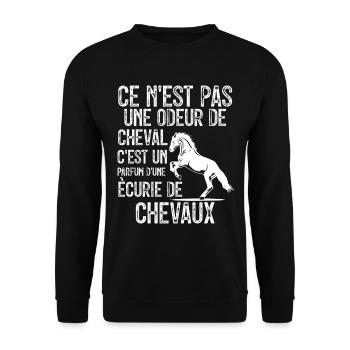 Chevaux Cavalière Cadeau Meilleur Montent à Cheval - Sweat-shirt Unisexe - noir - Devant - Alina (178cm) & Michal (187cm)
