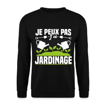Je Peux Pas J'ai Jardinage Jardinier Humour Cadeau - Sweat-shirt Unisexe - noir - Devant - Alina (178cm) & Michal (187cm)