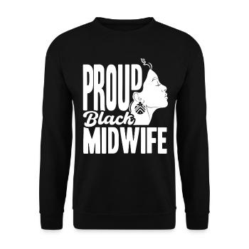Obstetrician Obstetrician Doula Gift - Unisex Sweatshirt - black - Front - Alina (178cm) & Michal (187cm)