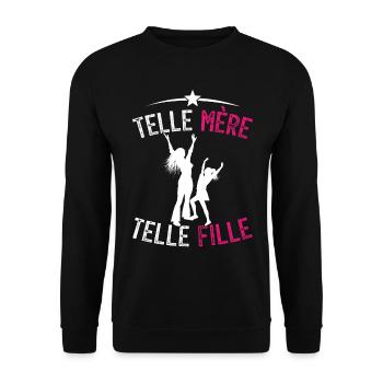 telle mère telle fille - humour mère et fillle - Sweat-shirt Unisexe - noir - Devant - Alina (178cm) & Michal (187cm)
