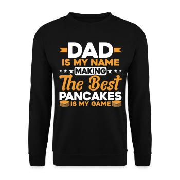 Breakfast Pancakes Pancakes Lover Fluffi - Unisex Sweatshirt - black - Front - Alina (178cm) & Michal (187cm)