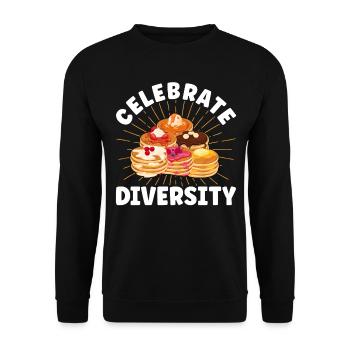 Breakfast Pancakes Pancakes Lover Fluffi - Unisex Sweatshirt - black - Front - Alina (178cm) & Michal (187cm)