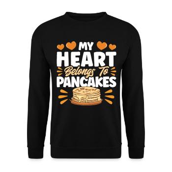 Fluffy Flat Cake Pancake Lovers Pan Pank - Sweat-shirt Unisexe - noir - Devant - Alina (178cm) & Michal (187cm)