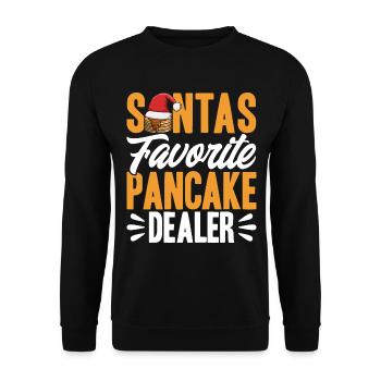 Petit déjeuner Pancakes Fluffy Flat Cake Pank - Sweat-shirt Unisexe - noir - Devant - Alina (178cm) & Michal (187cm)