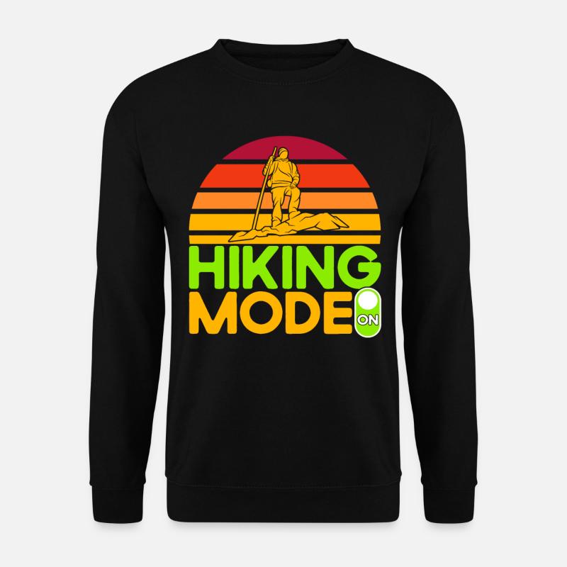 Draußen Wandern Fernweh Geschenk - Unisex Pullover - Schwarz