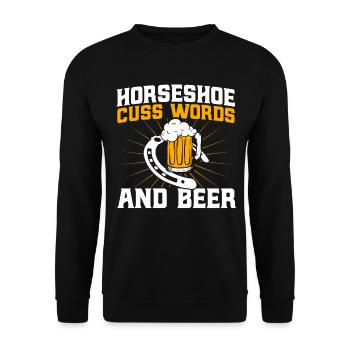 Horseshoe Throwing Horseshoe Throwing Horseshoe Throwing Game - Unisex Sweatshirt - black - Front - Alina (178cm) & Michal (187cm)
