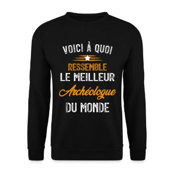Voici à quoi ressemble le meilleur Architecte - Sweat-shirt Unisexe - noir - Devant - Alina (178cm) & Michal (187cm)