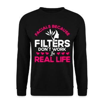 Facial Treatment Make-up Artist Beautician Gesche - Unisex Sweatshirt - black - Front - Alina (178cm) & Michal (187cm)