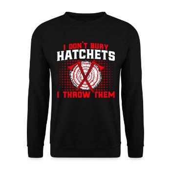 Axe Throwing Axe Throwing Competitions Axe Throwing Ges - Unisex Sweatshirt - black - Front - Alina (178cm) & Michal (187cm)