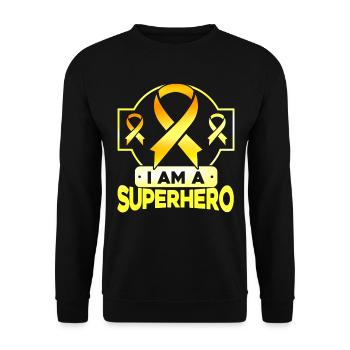 Cancer infantile Soutien au cancer chez les enfants - Sweat-shirt Unisexe - noir - Devant - Alina (178cm) & Michal (187cm)