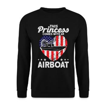 Hydravion à hydravion Capitaine de bateau Cadeau - Sweat-shirt Unisexe - noir - Devant - Alina (178cm) & Michal (187cm)