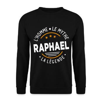 Raphaël L'Homme Le Mythe La Légende - Sweat-shirt Unisexe - noir - Devant - Alina (178cm) & Michal (187cm)